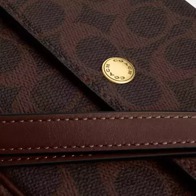 Coach Brook Flap Chain Bag In Signature Canvas In Multi