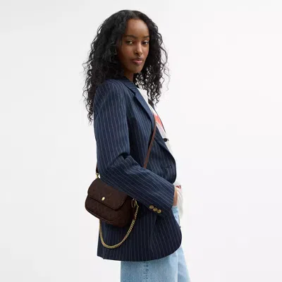 Coach Brook Flap Chain Bag In Signature Canvas In Multi