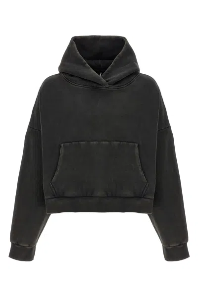 Entire Studios Cotton Sweatshirt Drop Shoulders Hooded Kangaroo Pocket In Gray