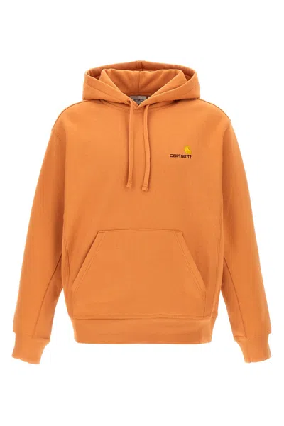 Carhartt Hoodie With American Script Design In Orange