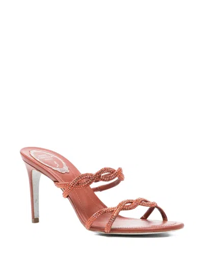 René Caovilla Braid Sandals In Brown