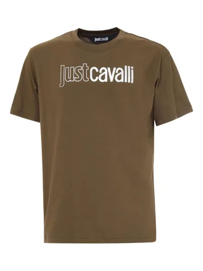 Just Cavalli Logo-print T-shirt In Green