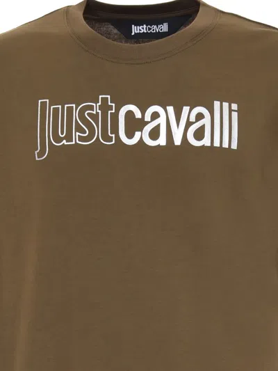Just Cavalli Logo-print T-shirt In Green