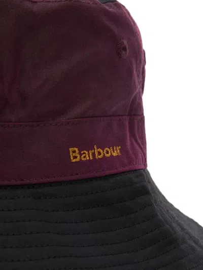 Barbour Brackley Wax Hat Accessories In Burgundy