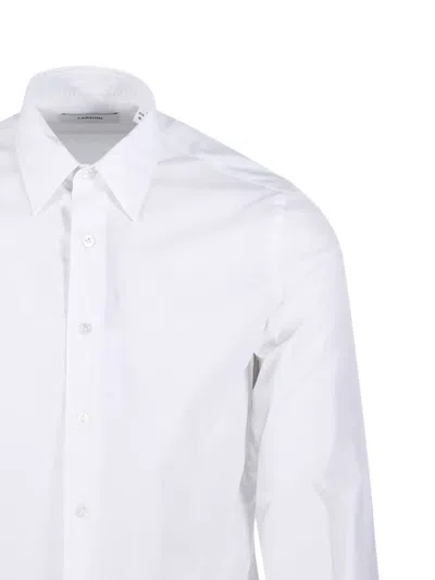 Lardini Button-down Cotton Shirt With Tailored Silhouette And Chest Pocket In White