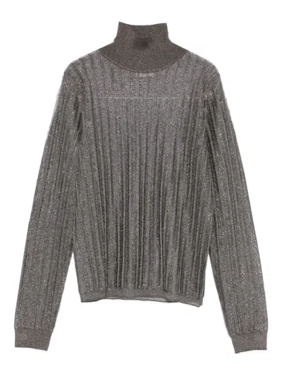 罗纹金属感上衣