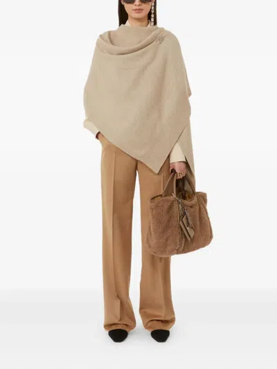 Max Mara Small Tmarin Teddy Top Handle Bag In Brown