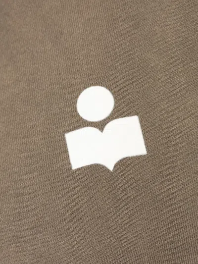 Isabel Marant Étoile Logo-print Drawstring-hem Sweatshirt In Brown