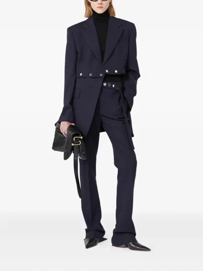 Max Mara Split-hem Trousers In Blue