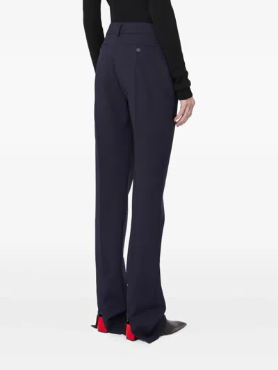 Max Mara Split-hem Trousers In Blue