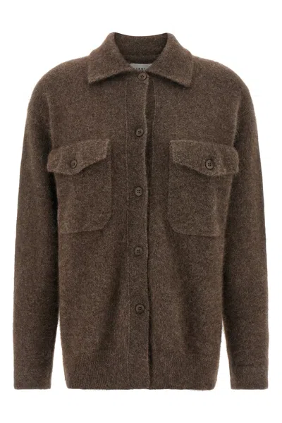 P.a.r.o.s.h P. A.r. O.s. H. Cardigan With Classic Collar In Brown