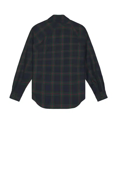 Alexander Mcqueen Classic Tartan Shirt With Metal Buckle Detail And Relaxed Fit In Blue