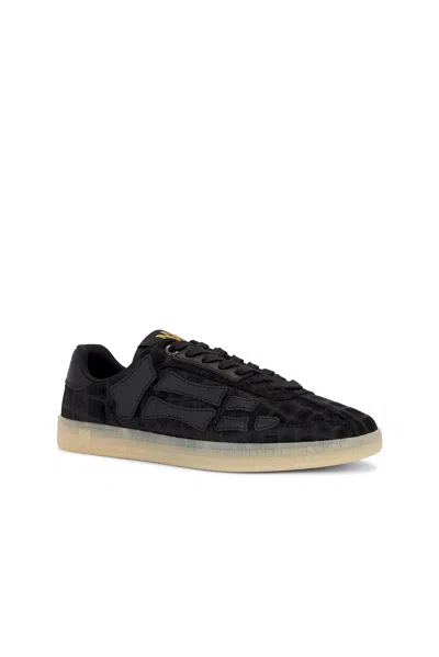Amiri Crocodile Pattern Low-top Sneakers In Black