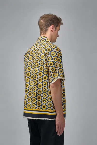 Valentino Bowling Shirt With Bulles Royales Print In Multi