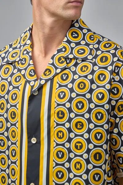 Valentino Bowling Shirt With Bulles Royales Print In Multi
