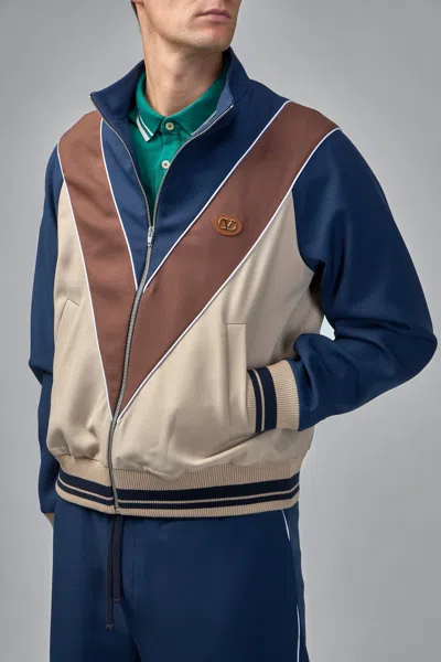 Valentino Jersey Felpa Vlogo Signature Cpu Grandala In Blue