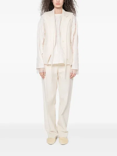 Muller Of Yoshiokubo Bumpy Button-fastening Waistcoat In White