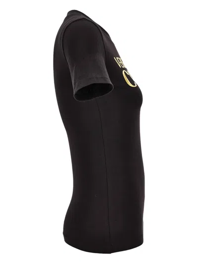 Versace Jeans Couture T-shirt With Logo In Black