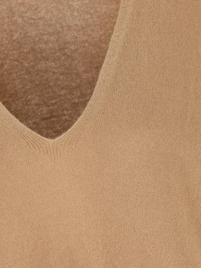 Alpha Studio Cashmere V-neck Sweater In Neutral