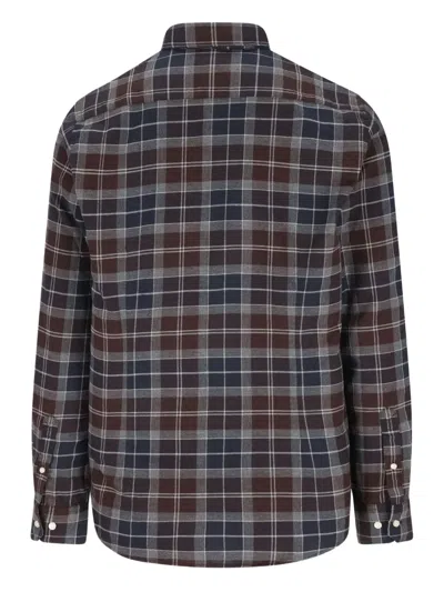 Barbour Check-pattern Cotton Shirt In Brown