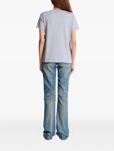 Balmain Logo-print Cotton T-shirt In Blue