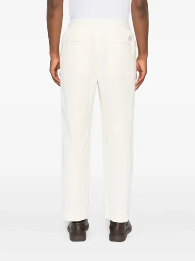 Jacob Cohen Drawstring Cotton Trousers In White