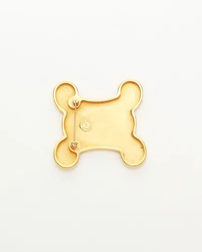 Celine Céline Triomphe Brooch In Gold