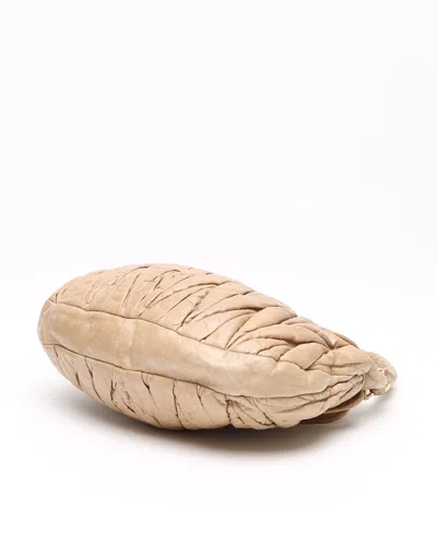 Miu Miu Matelassé Hobo Bag In Neutral