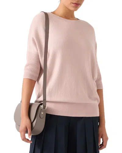 Lk Bennett Gaia Knit Wool-blend Top In Pink