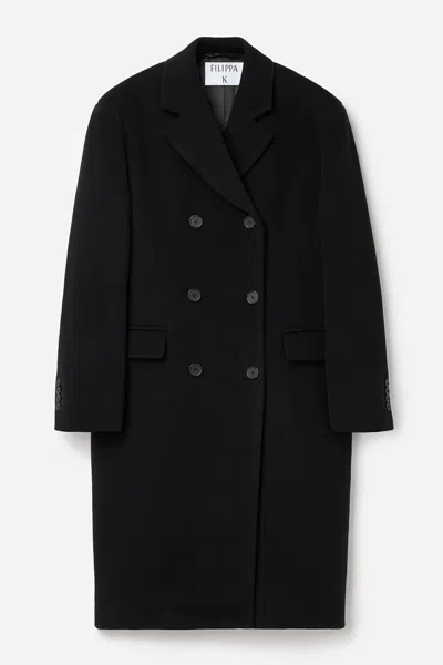 Filippa K Harper Wool Coat In Black