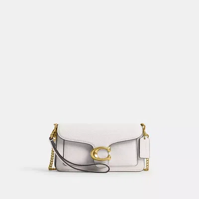 Coach Tabby 26 Chalk Leather Shoulder Bag In White