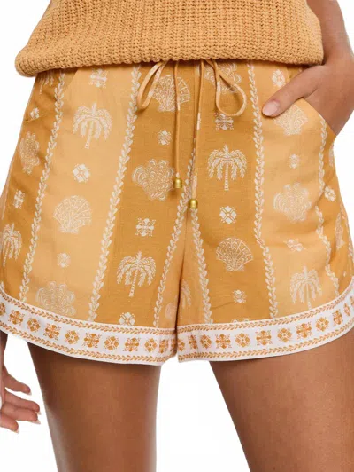 Kivari Tie Waist Short In Sienna In Orange