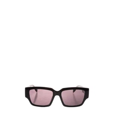Alexander Mcqueen Eyewear Graffiti Rectangular Frame Sunglasses In Black