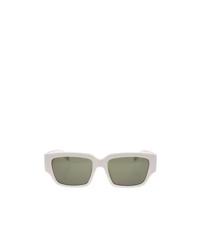 Alexander Mcqueen Logo-arm Rectangle-frame Sunglasses In Neutral