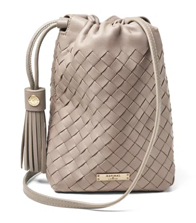 Aspinal Of London Leather Hudson Cross-body Pouch Bag In Neutral