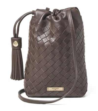 Aspinal Of London Leather Hudson Cross-body Pouch Bag In Brown