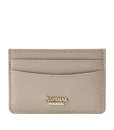 Aspinal Of London Womens Slim Leather Card Holder Taupe In Brown