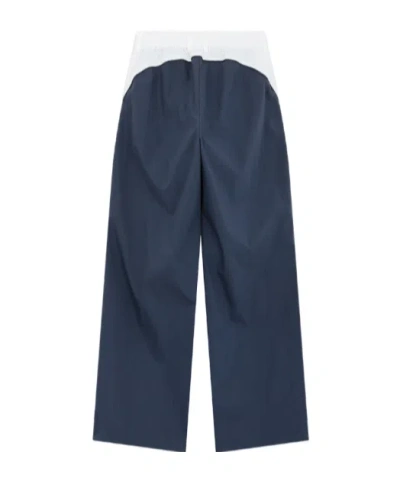 We11 Done Sheldon Colorblock Track Pants In Blue