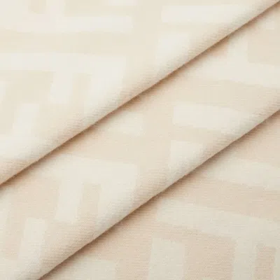 Fendi White Ff Cashmere Scarf In Neutral