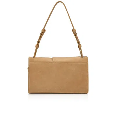 Christian Louboutin Baggy Small Suede Shoulder Bag In Brown