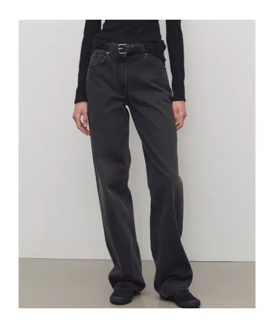The Row Landais Rigid High-rise Bootcut Jeans In Black