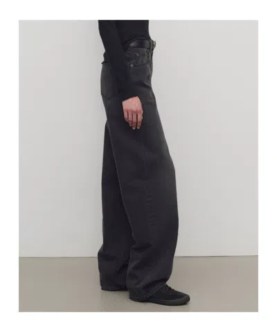 The Row Landais Rigid High-rise Bootcut Jeans In Black