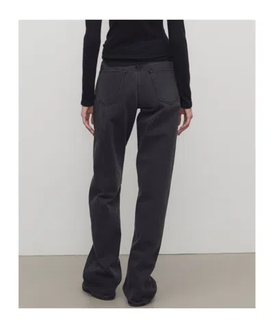The Row Landais Rigid High-rise Bootcut Jeans In Black