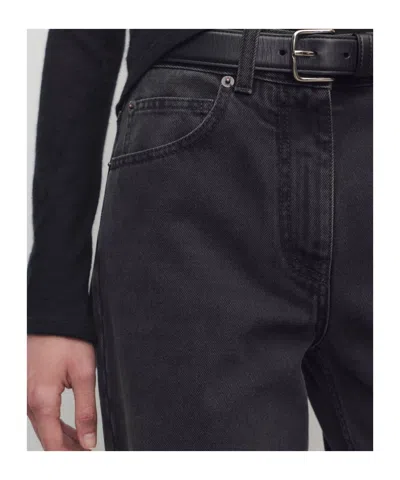 The Row Landais Rigid High-rise Bootcut Jeans In Black