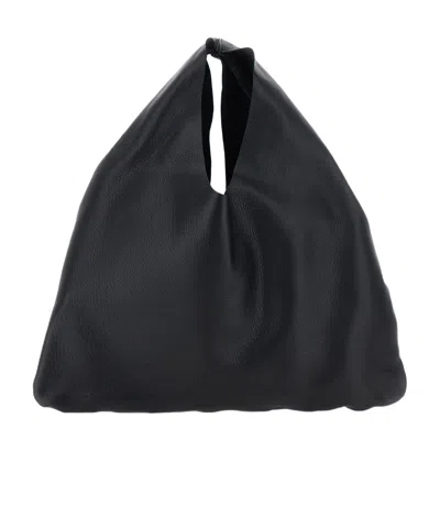 The Row Womens Bindle Small Leather Top Handle Bag Black