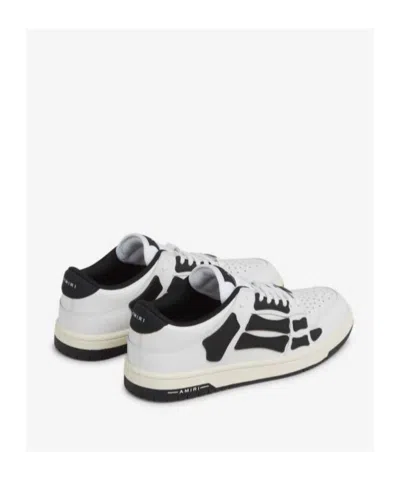 Amiri Top Low Skel Leather Sneakers In Animal Print