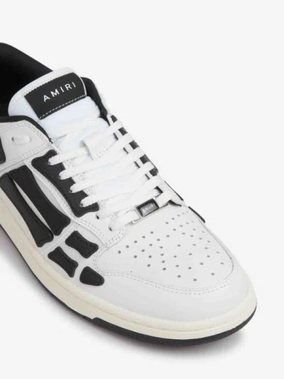 Amiri Top Low Skel Leather Sneakers In Animal Print