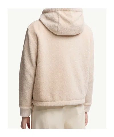 Moncler Teddy And Nylon Reversible Padded Hoodie Clothing In Pink