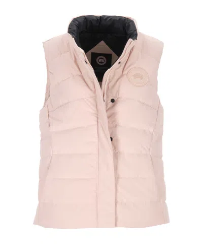 Canada Goose High Neck Padded Sleeveless Jacket In Neutral