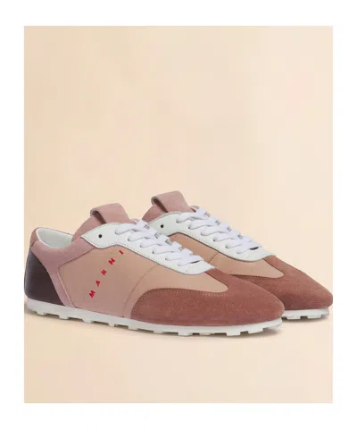 Marni Leather Sneaker In Multi